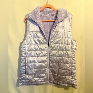 North Face vest. Light purple/periwinkle. Size L.